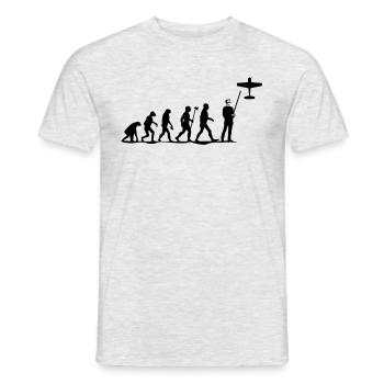 evolution modellfliegen - Männer T-Shirt - Grau meliert - Vorne - AI Model Male 178 dark (178cm)