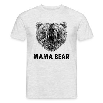 Coole Mama Bär Wild Grizzlybär Super Mutter - Männer T-Shirt - Grau meliert - Vorne - AI Model Male 178 dark (178cm)