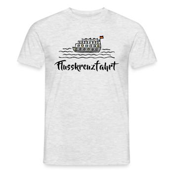 Ship river cruise cruise river - Men's T-Shirt - heather grey - Front - AI Model Male 178 dark (178cm)