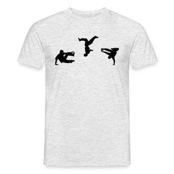 Freerunning, Free Running, Artistics - Männer T-Shirt - Grau meliert - Vorne - AI Model Male 178 dark (178cm)
