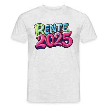 Rente 2025 Endlich Ruhestand Geschenk für Rentner - Männer T-Shirt - Grau meliert - Vorne - AI Model Male 178 dark (178cm)