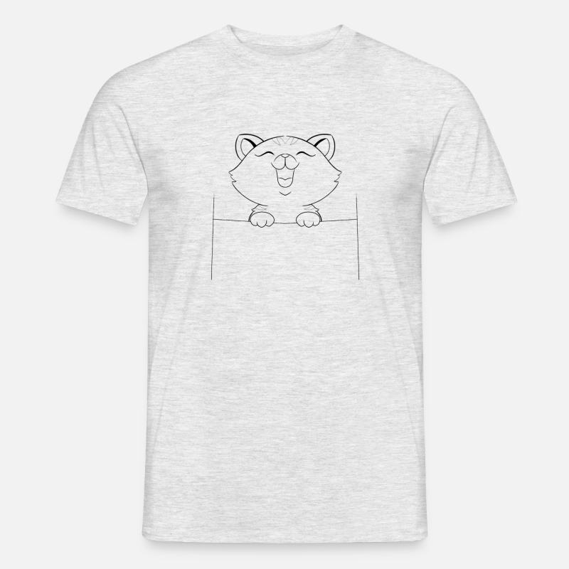 Kätzchen - Männer T-Shirt - Grau meliert