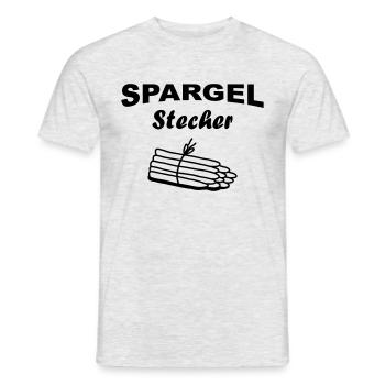 Spargelstecher - Spargel - Männer T-Shirt - Grau meliert - Vorne - AI Model Male 178 dark (178cm)