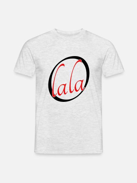 O lala - Männer T-Shirt - Grau meliert