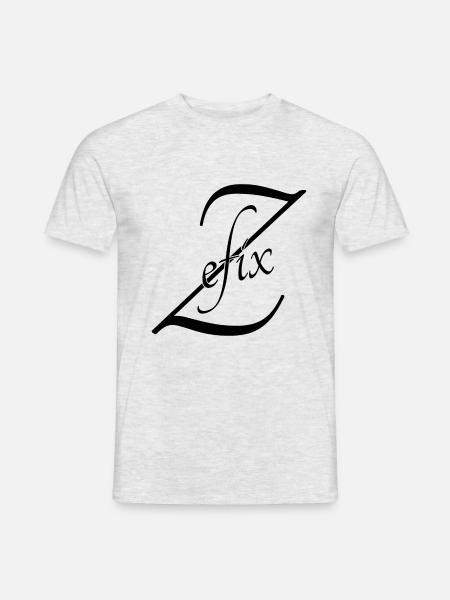 Zefix - Männer T-Shirt - Grau meliert
