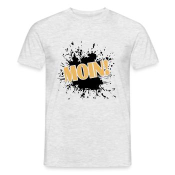 Moin - Männer T-Shirt - Grau meliert - Vorne - AI Model Male 178 dark (178cm)