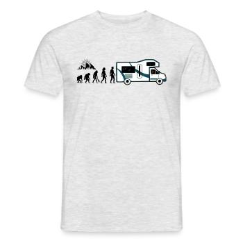 Cadeau drôle Camping-car homme - T-shirt homme - gris chiné - Devant - AI Model Male 178 dark (178cm)