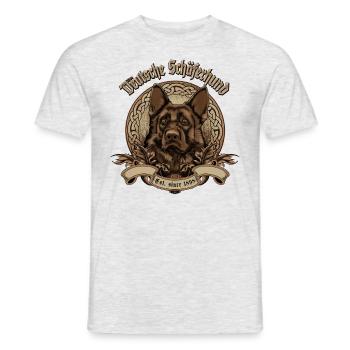 Der Deutsche Schäferhund - Männer T-Shirt - Grau meliert - Vorne - AI Model Male 178 dark (178cm)