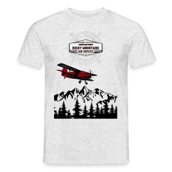 RockyMountain Air Service - T-shirt homme - gris chiné - Devant - AI Model Male 178 dark (178cm)