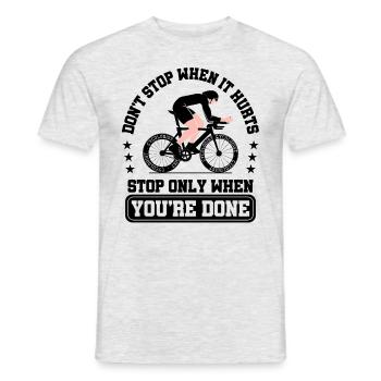 Cycologist Road Cyclist Road Bike Cycling Quote - Männer T-Shirt - Grau meliert - Vorne - AI Model Male 178 dark (178cm)