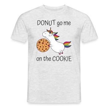 Unicorn Donut Go moi sur le biscuit avec cookies - T-shirt homme - gris chiné - Devant - AI Model Male 178 dark (178cm)