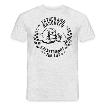 Vater und Tochter Beste Freunde fürs Leben - T-shirt homme - gris chiné - Devant - AI Model Male 178 dark (178cm)