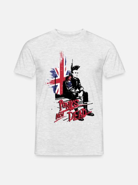 british PUNK ROCK ONE - Men's T-Shirt - heather grey