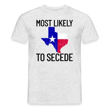 H�chstwahrscheinlich, um Texas zu verteilen, widme - Männer T-Shirt - Grau meliert - Vorne - AI Model Male 178 dark (178cm)