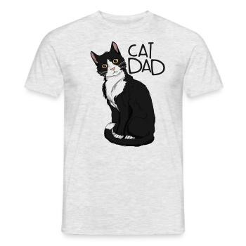 Tuxedo katvad vaters schenken katvad tuxedo katvad - Männer T-Shirt - Grau meliert - Vorne - AI Model Male 178 dark (178cm)
