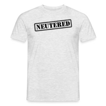 Kastrierter Stempel lustiger Herren Vasektomie Ges - Männer T-Shirt - Grau meliert - Vorne - AI Model Male 178 dark (178cm)