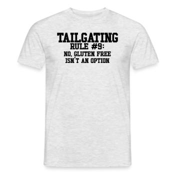 Lustige Heckklappenregel kein glutenfreies Heckkla - Männer T-Shirt - Grau meliert - Vorne - AI Model Male 178 dark (178cm)