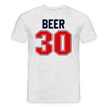 Bier 30 Jersey Athlete Uniform Zeit f�r Bier - Männer T-Shirt - Grau meliert - Vorne - AI Model Male 178 dark (178cm)