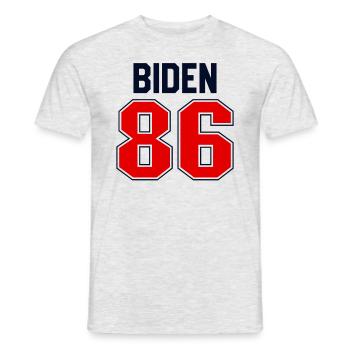 Biden 86 Jersey Anti Biden 86 46 Anreiz Biden - Männer T-Shirt - Grau meliert - Vorne - AI Model Male 178 dark (178cm)