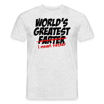 Der gr��te Farter der Welt, ich meine Vater lustig - Männer T-Shirt - Grau meliert - Vorne - AI Model Male 178 dark (178cm)