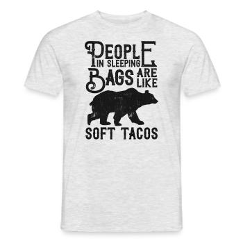Les gens dans les coins de couchage sont drôles comme des tacos mous - T-shirt homme - gris chiné - Devant - AI Model Male 178 dark (178cm)