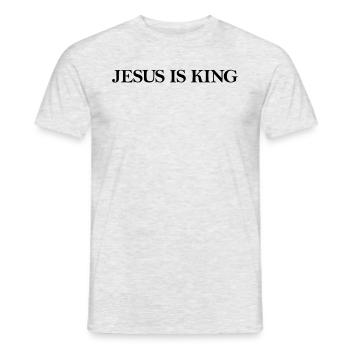 Jesus ist K�nig Christian Glaube inspirierende Jes - Männer T-Shirt - Grau meliert - Vorne - AI Model Male 178 dark (178cm)