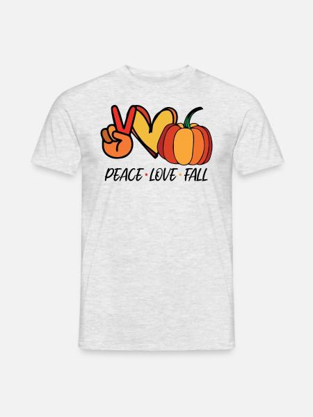 Friedensliebe Herbst Herbstliebhaber Herbsternte K - Männer T-Shirt - Grau meliert