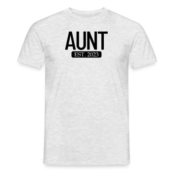 Tante Est. 2023 neue Tante Geschenk Frauen Tante T - Männer T-Shirt - Grau meliert - Vorne - AI Model Male 178 dark (178cm)