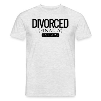 Geschiedener Est. 2023 Endlich geschieden geschied - Männer T-Shirt - Grau meliert - Vorne - AI Model Male 178 dark (178cm)