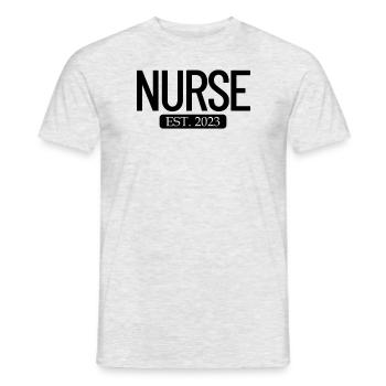 Krankenschwester Est. 2023 Pflegekrankenschwester - Männer T-Shirt - Grau meliert - Vorne - AI Model Male 178 dark (178cm)