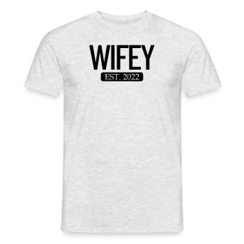 Wifey Est. 2022 passendes Paar frisch verheiratetT - Männer T-Shirt - Grau meliert - Vorne - AI Model Male 178 dark (178cm)