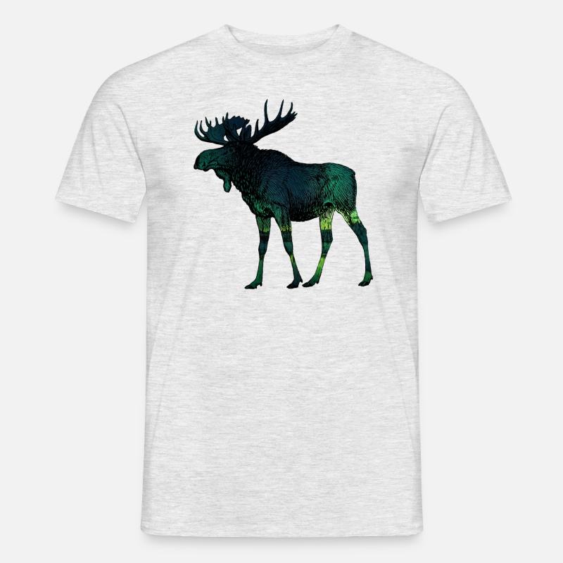 Elch 3 - Männer T-Shirt - Grau meliert