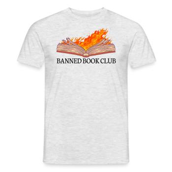 Verbotter Buchclub -Leser Ich lese verbotene B�che - Männer T-Shirt - Grau meliert - Vorne - AI Model Male 178 dark (178cm)