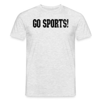 Gehen Sie Sport! Lustiger Vintage Sport ahnungslos - Männer T-Shirt - Grau meliert - Vorne - AI Model Male 178 dark (178cm)