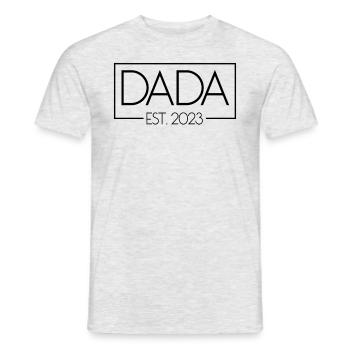 Dada Est. 2023 Schwangere Frau New Vaters Dadaneue - Männer T-Shirt - Grau meliert - Vorne - AI Model Male 178 dark (178cm)