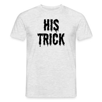Sein Trick ihr Behandlungs -Matching -Paar Hallowe - Männer T-Shirt - Grau meliert - Vorne - AI Model Male 178 dark (178cm)