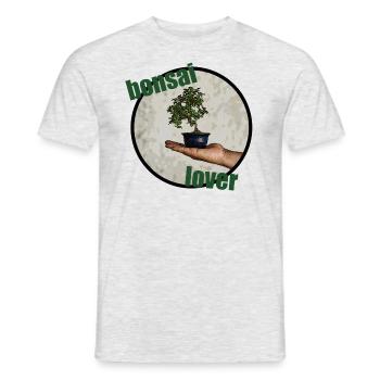 Amateur de bonsaï - T-shirt homme - gris chiné - Devant - AI Model Male 178 dark (178cm)