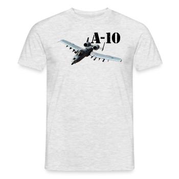 A-10 Warthog Tank Buster Flugzeug A10 Thunderbird - Männer T-Shirt - Grau meliert - Vorne - AI Model Male 178 dark (178cm)