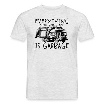 Alles, was du mir bringst, ist M�ll lustigen M�lla - Männer T-Shirt - Grau meliert - Vorne - AI Model Male 178 dark (178cm)