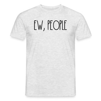 EW Leute lustige introvertierte antisoziale EW-Leu - Männer T-Shirt - Grau meliert - Vorne - AI Model Male 178 dark (178cm)