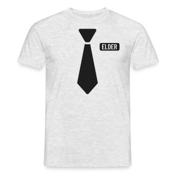 LDS Mormon Missionar Elder Kost�m MissionarMormong - Männer T-Shirt - Grau meliert - Vorne - AI Model Male 178 dark (178cm)