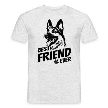 German Shepherd - best friend - dog owner - Men's T-Shirt - heather grey - Front - AI Model Male 178 dark (178cm)