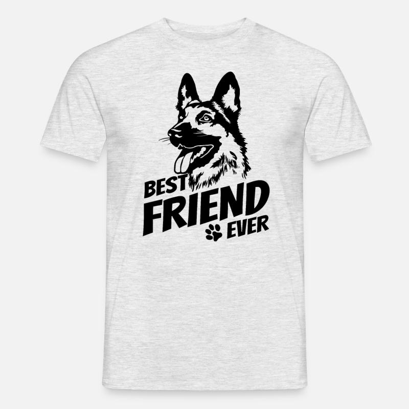 Schäferhund - bester Freund - Hundebesitzer - Männer T-Shirt - Grau meliert