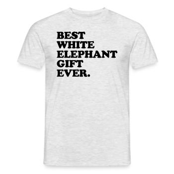 Bestes wei�es Elefantgeschenk �berhaupt lustige we - Männer T-Shirt - Grau meliert - Vorne - AI Model Male 178 dark (178cm)