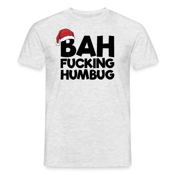Bah verdammt Humbug Hass Weihnachten Bah HumbugM�d - Männer T-Shirt - Grau meliert - Vorne - AI Model Male 178 dark (178cm)