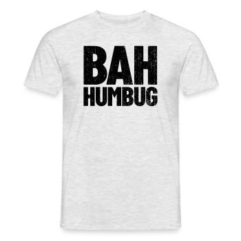 Bah Humbug Anti Holiday Hass Weihnachten Bah Humbu - Männer T-Shirt - Grau meliert - Vorne - AI Model Male 178 dark (178cm)