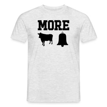 Mehr Kuhglocke lustiger mehr Kuhbell - Männer T-Shirt - Grau meliert - Vorne - AI Model Male 178 dark (178cm)