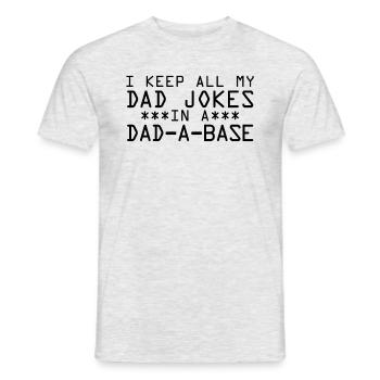 Ich behalte alle meine Vater-Witze in einem Papa-a - Männer T-Shirt - Grau meliert - Vorne - AI Model Male 178 dark (178cm)
