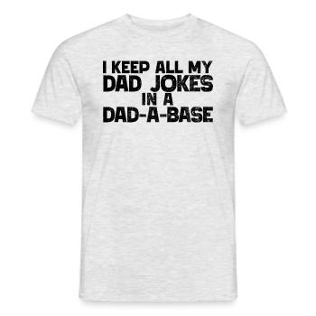 Ich behalte alle meine Vater-Witze in einem Papa-a - Männer T-Shirt - Grau meliert - Vorne - AI Model Male 178 dark (178cm)