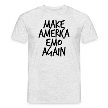 Mach America Emo wieder Grunge Goth Emo - Männer T-Shirt - Grau meliert - Vorne - AI Model Male 178 dark (178cm)